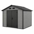 Abri de jardin en résine avec double porte et ventilation 185x152x226 cm