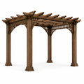 Pergola carrée en bois de cèdre marron 300x300 cm