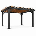 Pergola en aluminium et bois de cèdre 300x400 cm