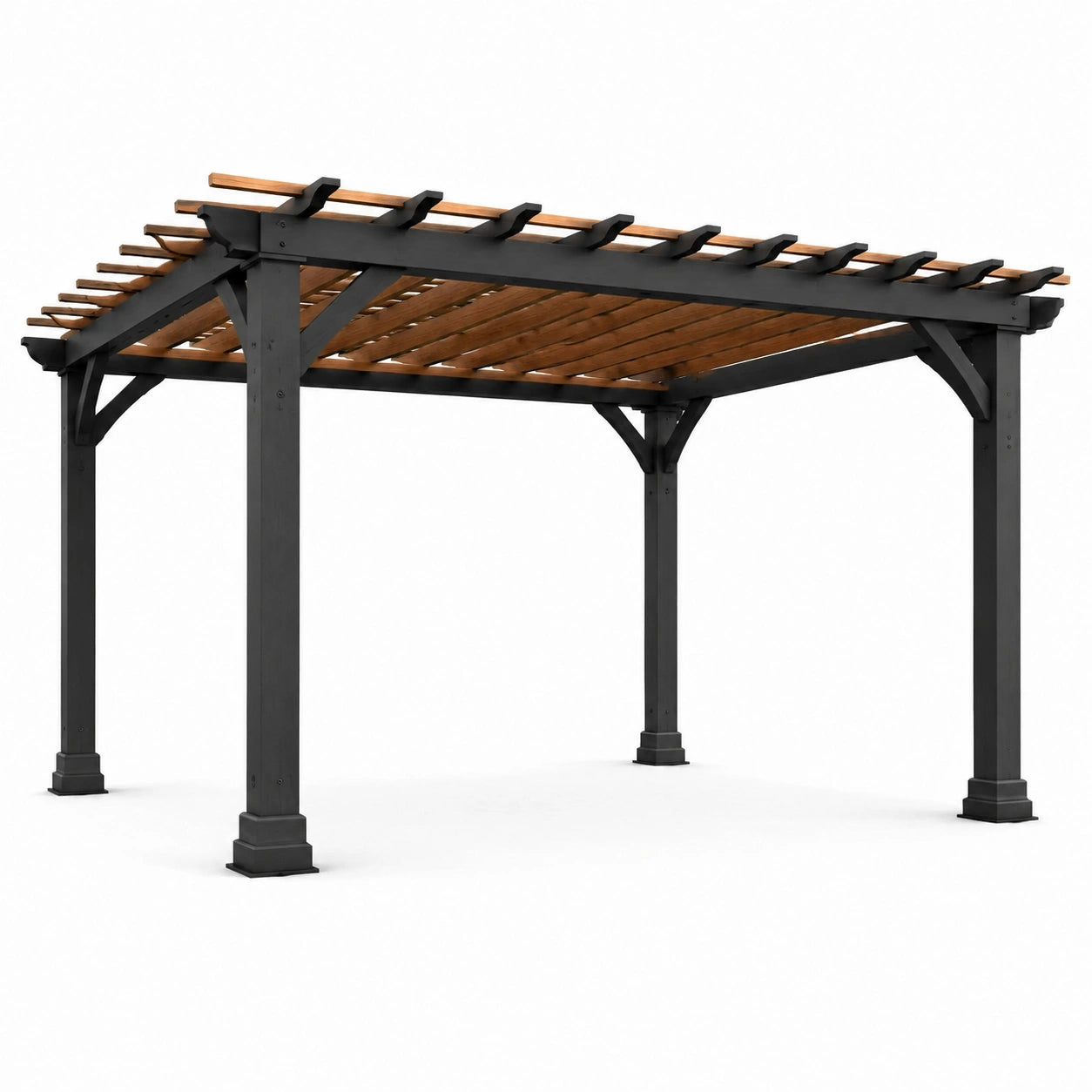 Pergola en aluminium et bois de cèdre 300x400 cm