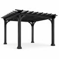 Pergola en aluminium noir 3x3 m