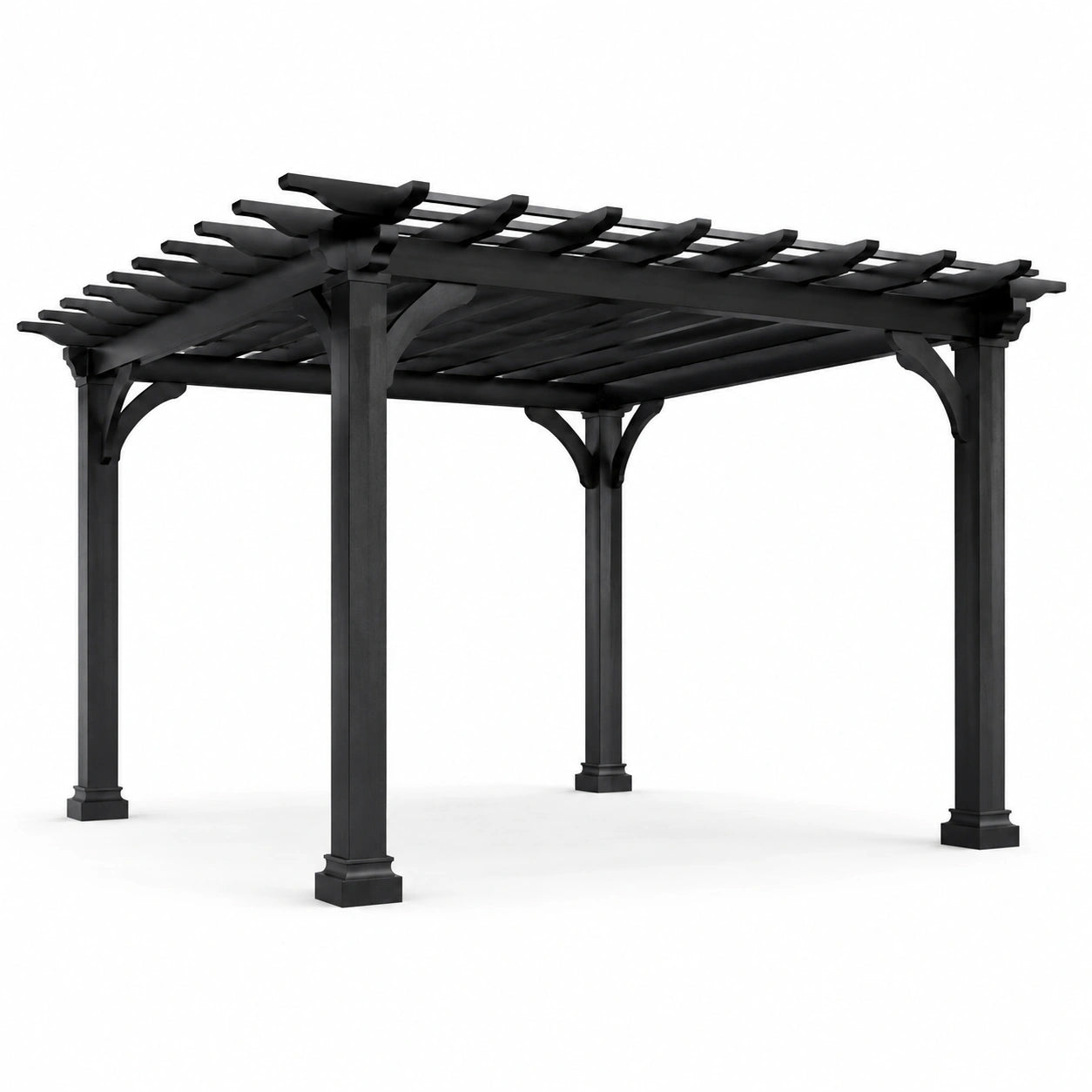 Pergola en aluminium noir 3x3 m