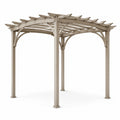 Pergola en métal taupe 300 cm x 300 cm x 250 cm