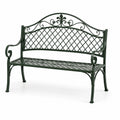 Banc de jardin en métal vert 128 cm