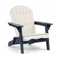 Fauteuil Adirondack en Polyéthylène Beige et Bleu