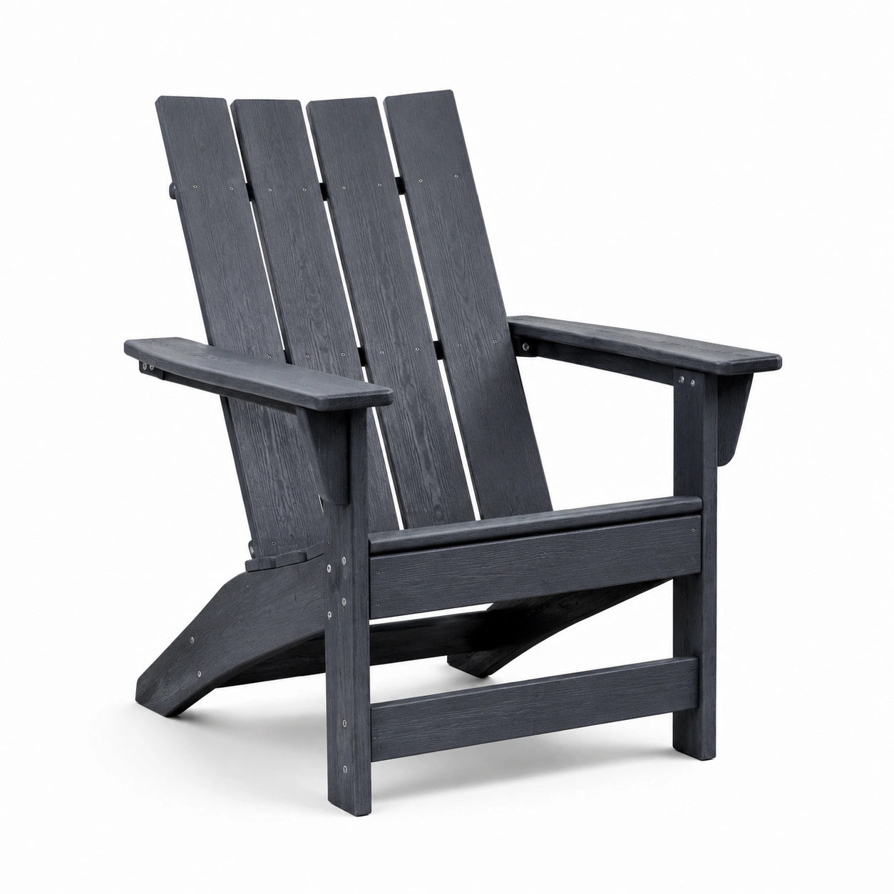 Fauteuil Adirondack en bois composite noir 90x75x87 cm